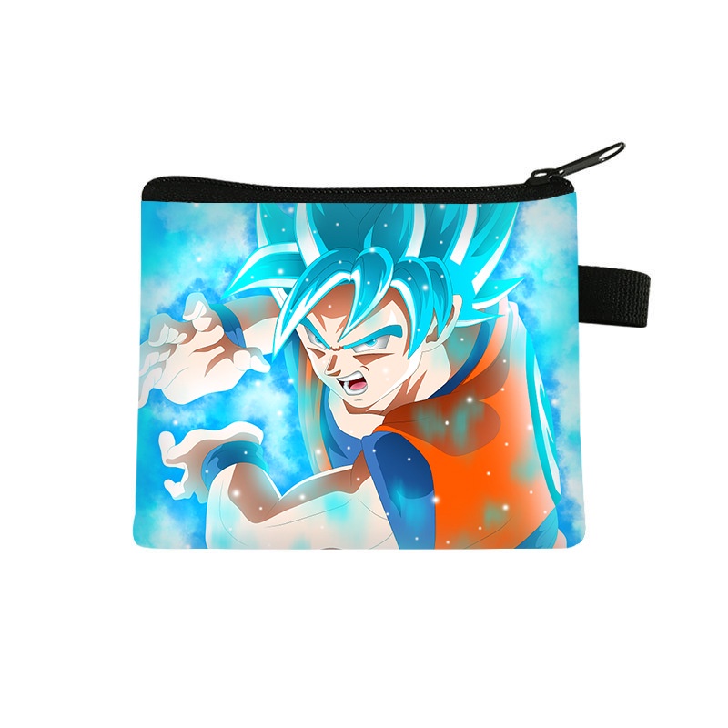 Ví Đựng Tiền Xu / Thẻ Có Khóa Kéo Di Động Họa Tiết Hoạt Hình Dragon Ball Dễ Thương Cho Học Sinh