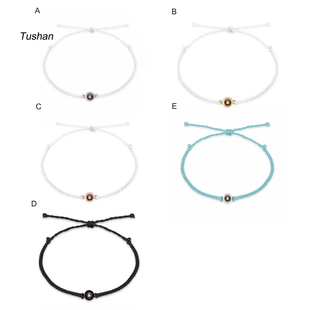 [Ts] Vòng Tay Dây Bện Điều Chỉnh Được Trang Sức Dành Cho Cặp Đôi Mặc Hàng Ngày