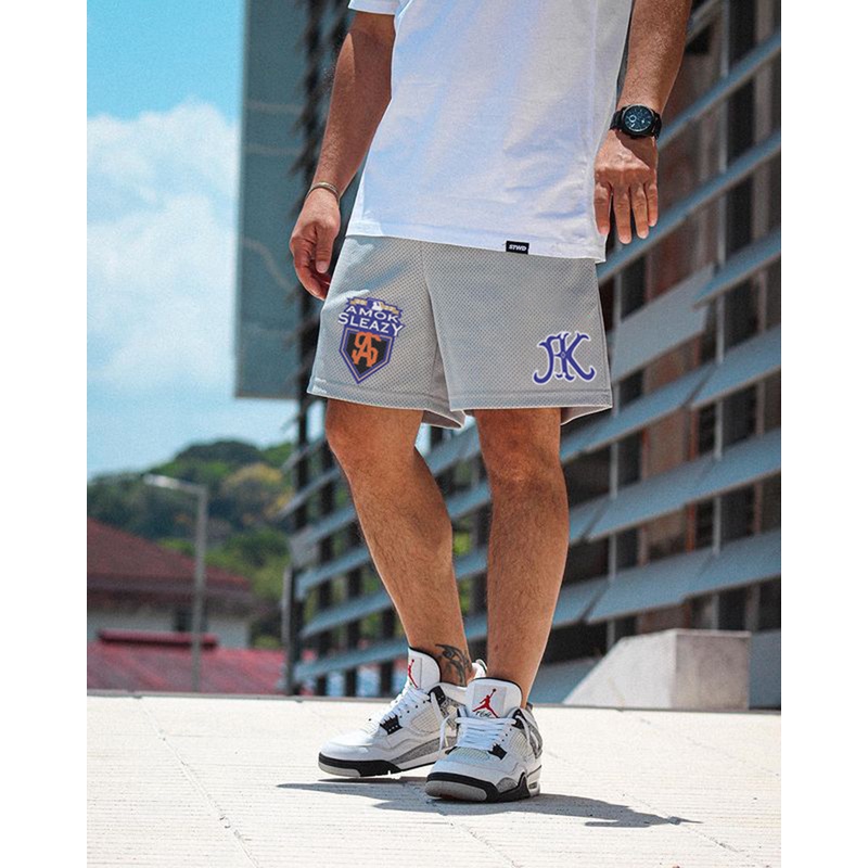 Quần Short Thể Thao Phối Lưới Thoáng Khí Nhanh Khô Thời Trang Cho Nam Và Nữ