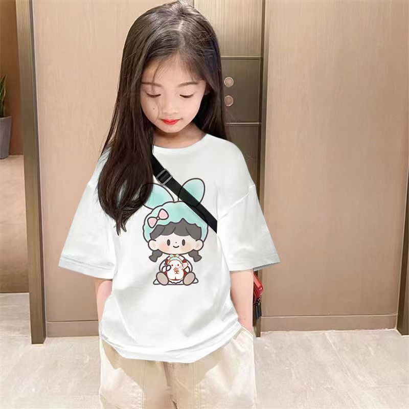 Áo Thun Mùa Hè 100% Cotton Tay Cộc In Họa Tiết Hợp Thời Trang Cho Nữ 2023