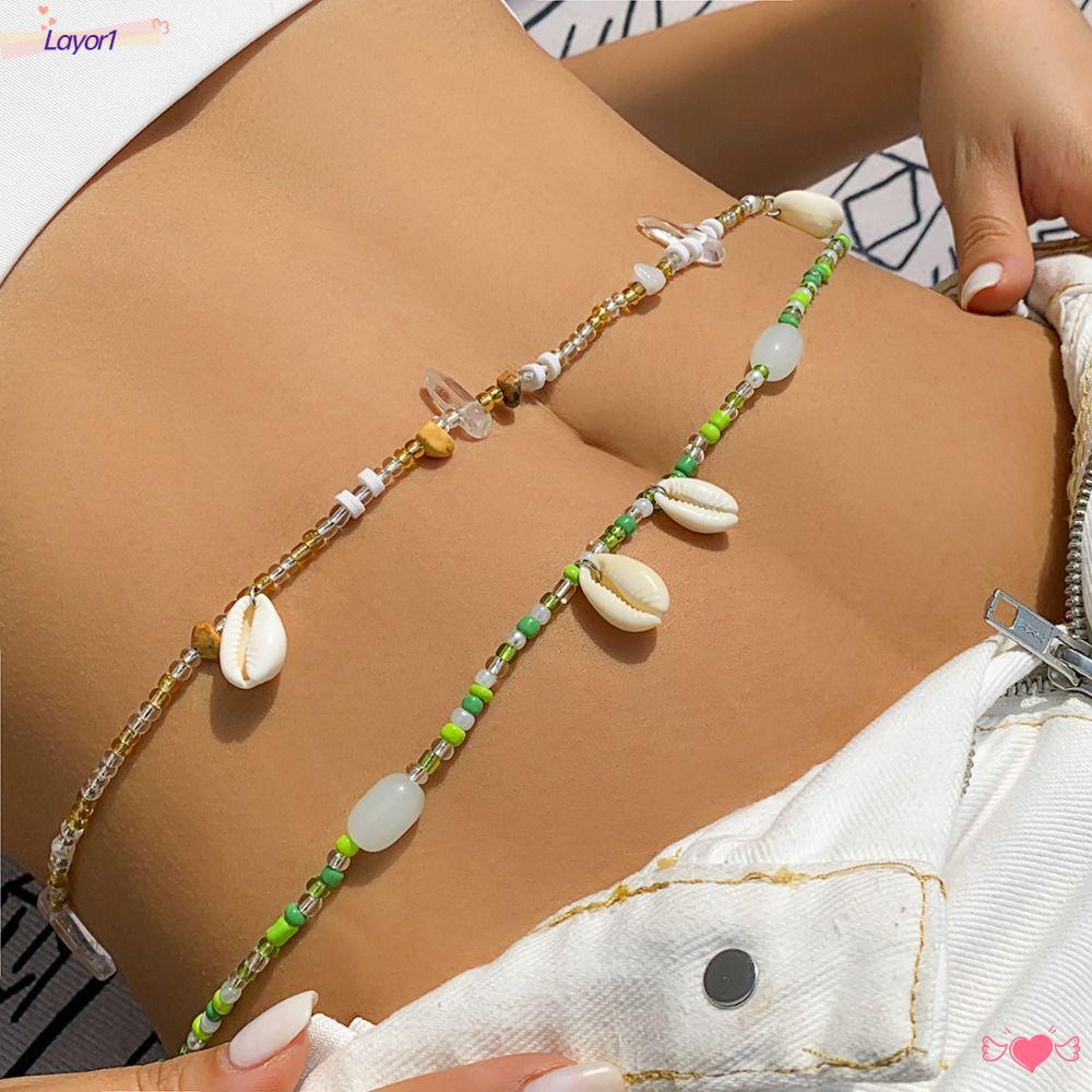 Dây Chuyền Đeo Hông Đính Hạt Phong Cách Bohemia LAYOR1 Thời Trang Cho Nữ