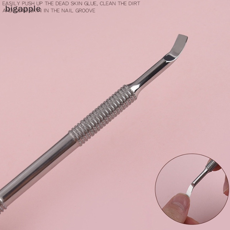 1 Dụng Cụ Làm Móng Bằng Thép Không Gỉ Hai Đầu Giúp Loại Bỏ Da Chết Tiện Dụng
