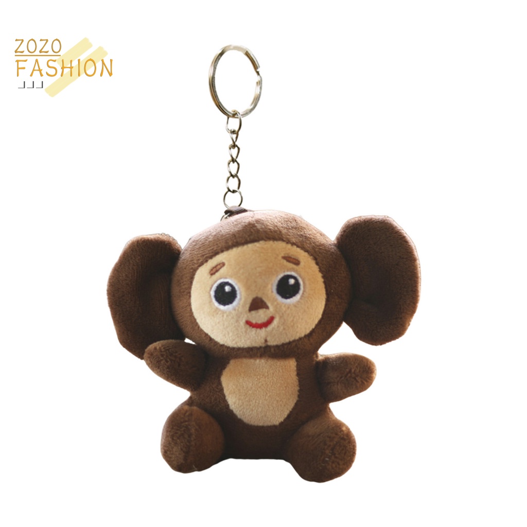 Móc Khóa Hình Khỉ Nhồi Bông Tai To Trang Trí Ba Lô