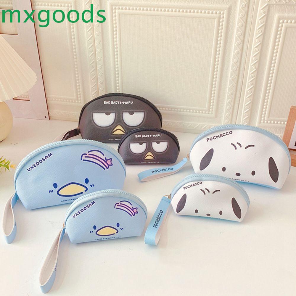 Túi Đựng Mỹ Phẩm Da PU Cỡ Lớn In Họa Tiết Hoạt Hình Kuromi Có Dây Đeo Cổ Tay Tiện Dụng Mang Theo Du Lịch