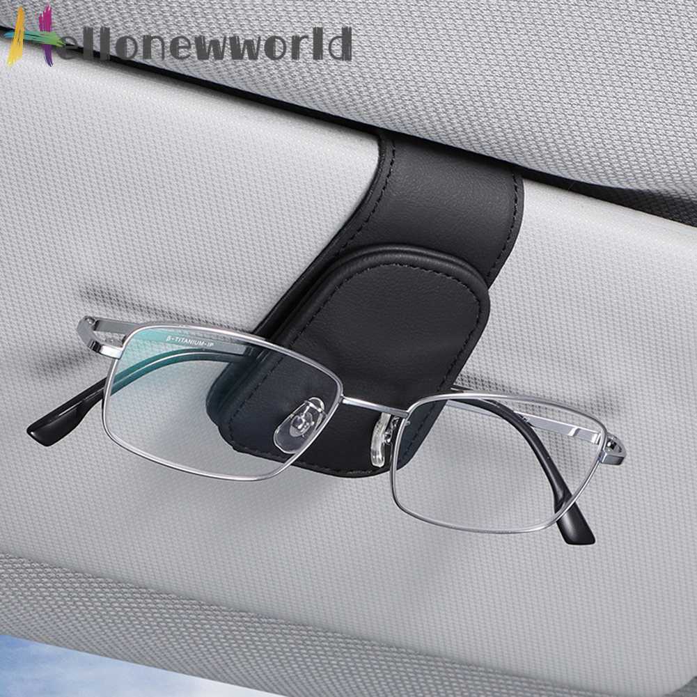 Kẹp Giữ Mắt Kính Bằng Da PU Có Nam Châm Thông Dụng Cho SUV / Xe Tải