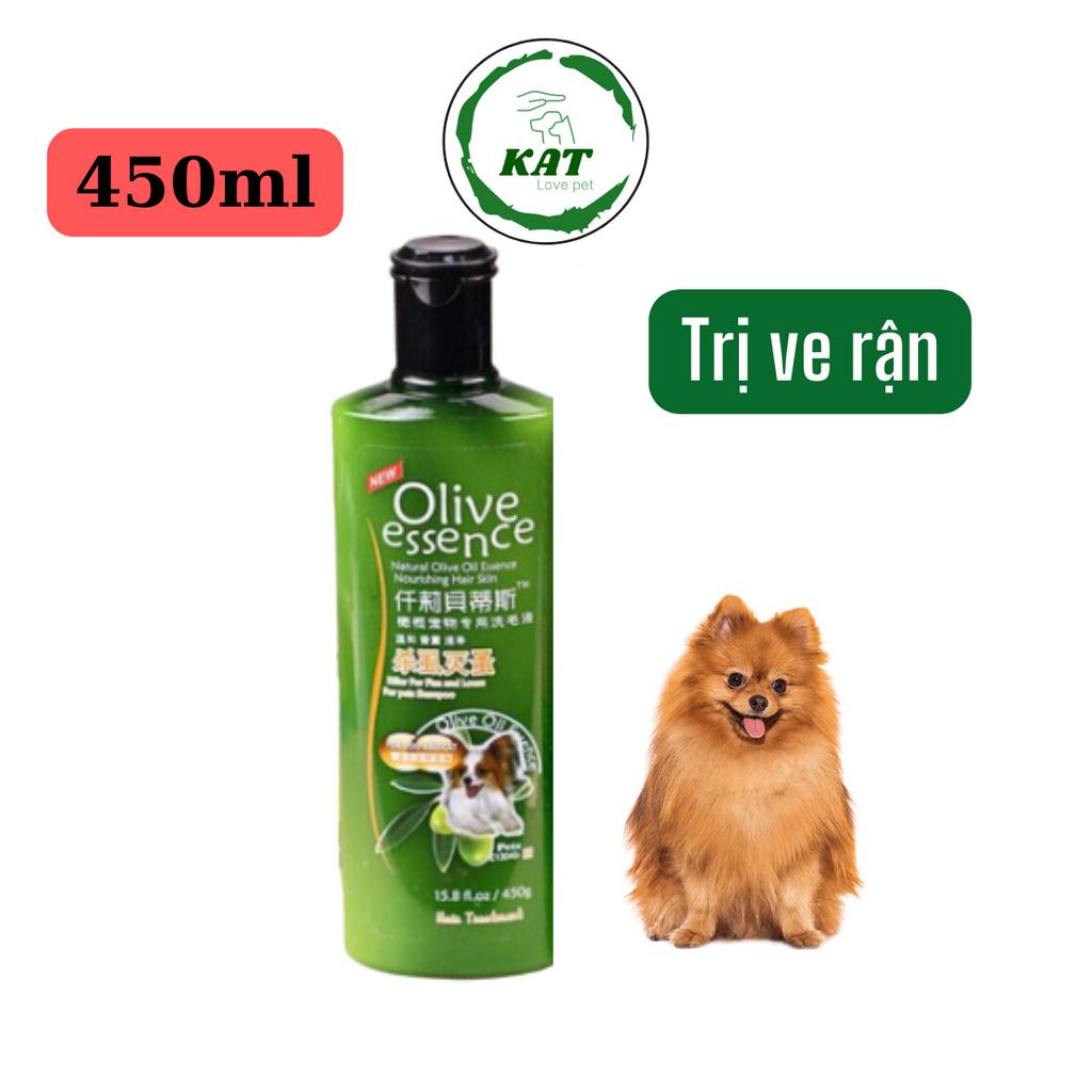 Sữa tắm cho chó mèo Olive Essence từ thiên nhiên - Chai 450ml - KAT Store
