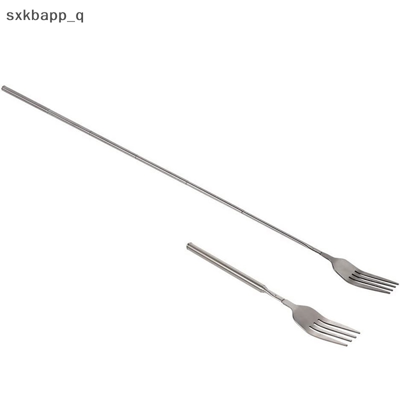 Sxkbapp_q Retro ngã ba BBQ Kính thiên văn mở rộng bữa tối món tráng miệng dài xử lý Ngã Ba Bộ đồ ăn mới