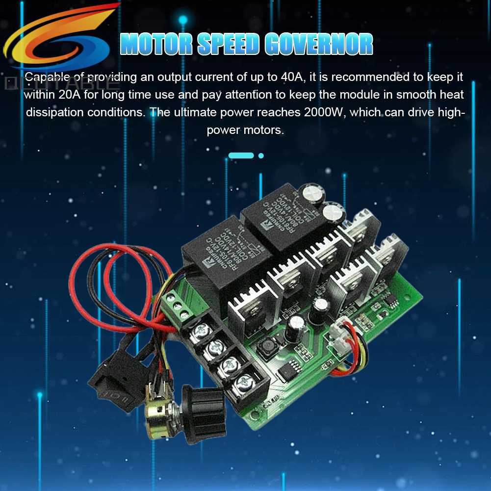 Mô Đun Điều Khiển Tốc Độ Động Cơ Chổi Than DC12V 24V 36V 2000W 40A