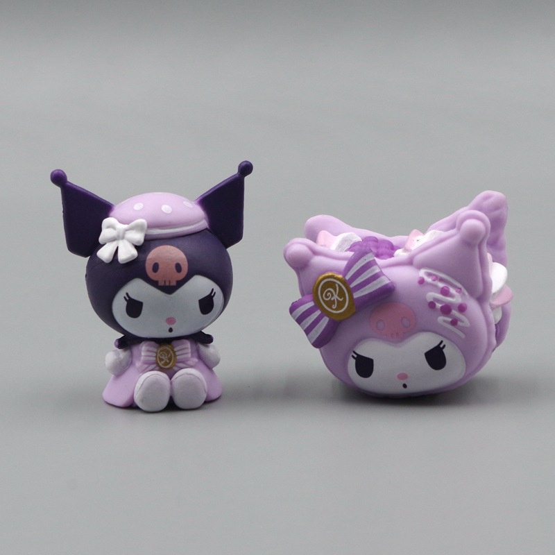 Set 2 Mô Hình Nhân Vật Kuromi Dễ Thương Dùng Để Trang Trí