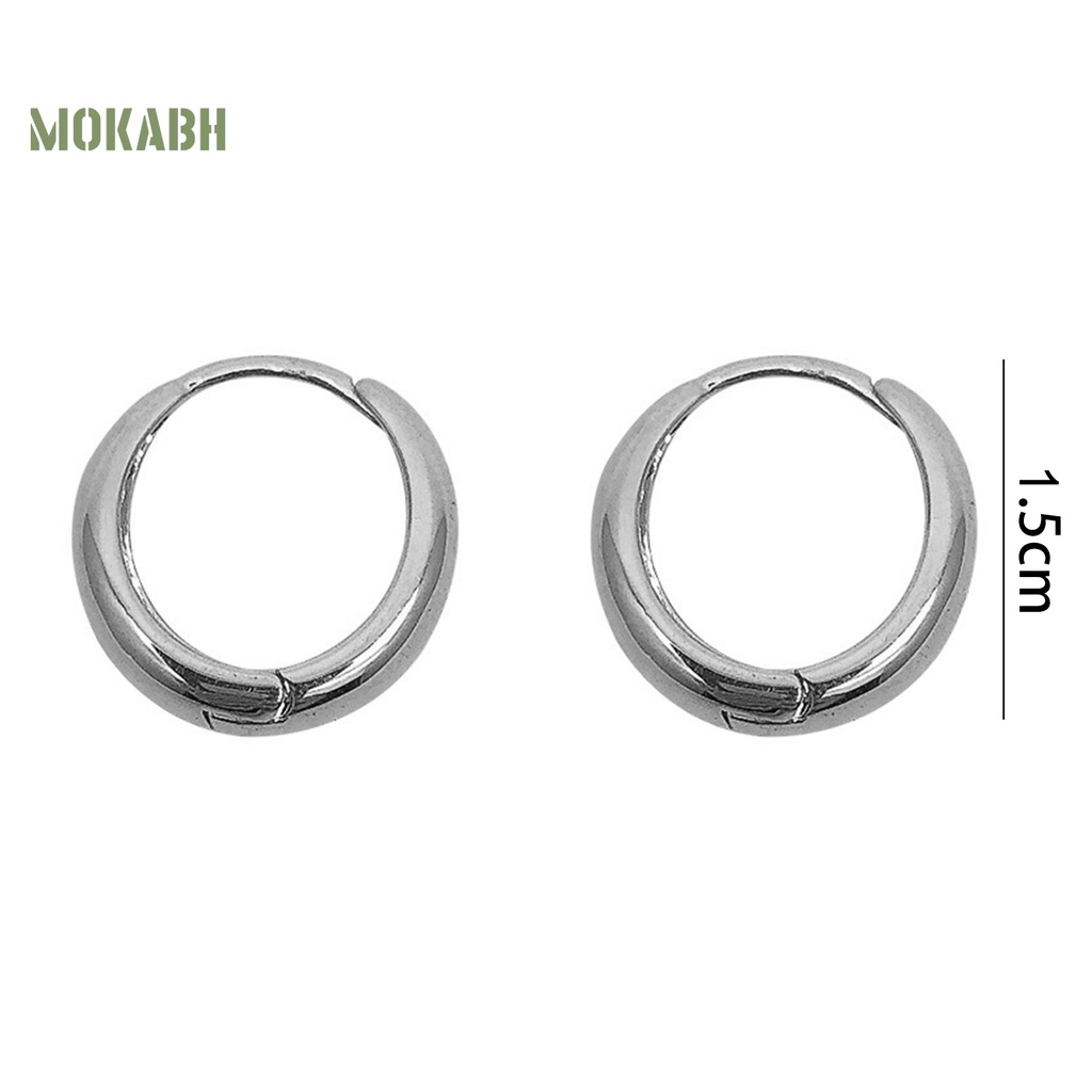 1 Đôi Bông Tai Tròn Mạ Điện Hình Giọt Nước Thời Trang