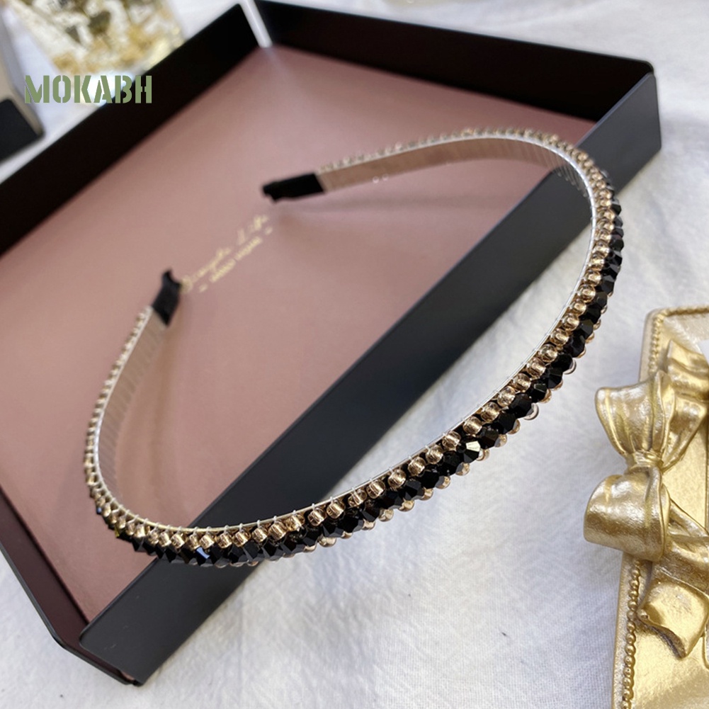 Băng Đô Cài Tóc Đính Hạt Pha Lê Giả Lấp Lánh Sành Điệu Cho Nữ