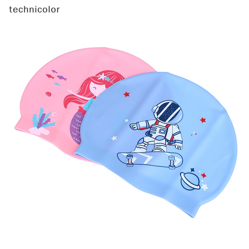 1 Chiếc Mũ Bơi Chất Liệu Silicon Co Giãn Chống Thấm Nước Cho Bé