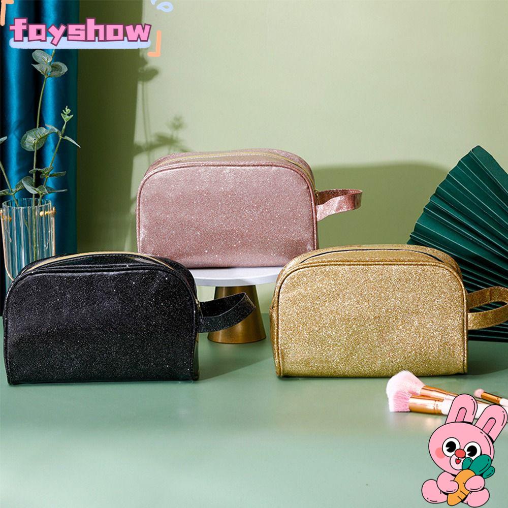 Túi Đựng Đồ Trang Điểm Đính Kim Sa Tiện Dụng Mang Đi Du Lịch