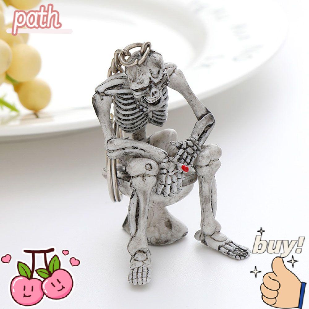 Móc Khóa Cao Su Hình Đầu Lâu Sáng Tạo Vui Nhộn