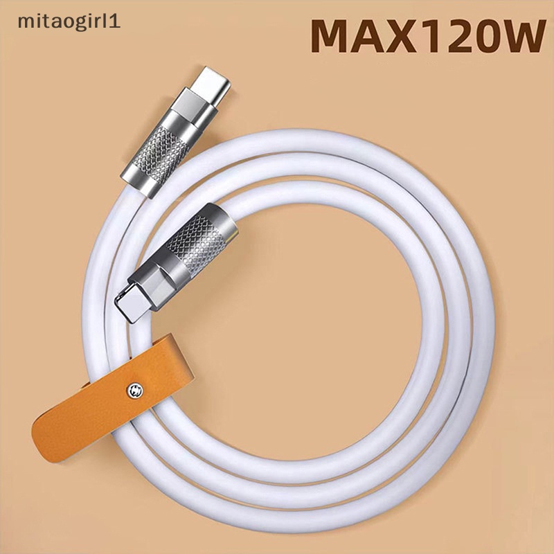 Dây Cáp Sạc Nhanh USB Type C 120W Bằng Silicon Cho Xiaomi Huawei Samsung