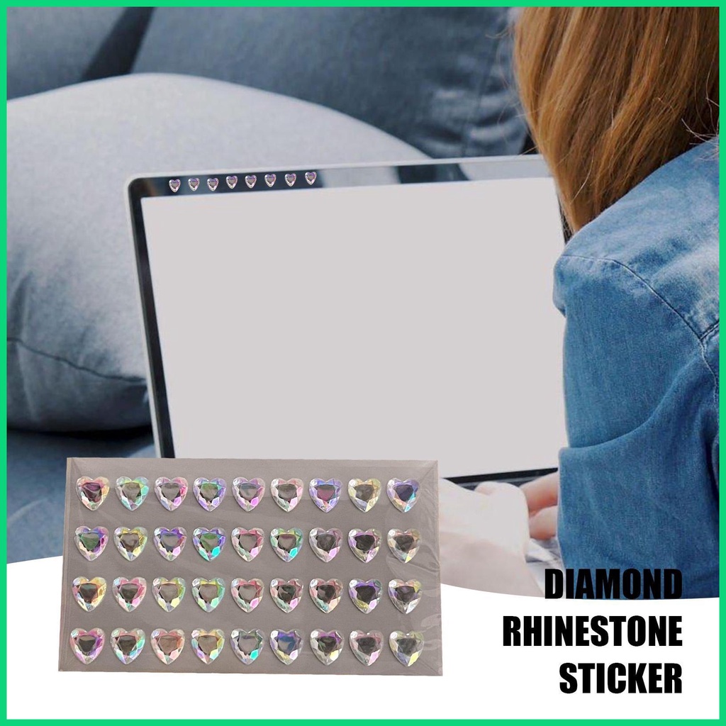 Đá Dán Acrylic Nhiều Màu Họa Tiết Trái Tim Lấp Lánh Trang Trí Thủ Công Cho jiwvn