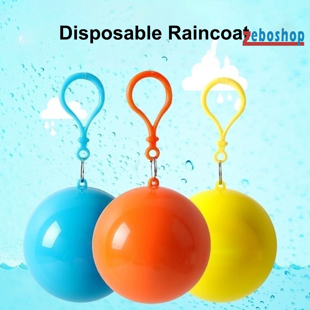 Áo Mưa Dùng Một Lần Siêu Nhẹ Chống Thấm Nước Có Lỗ Treo Tiện Dụng