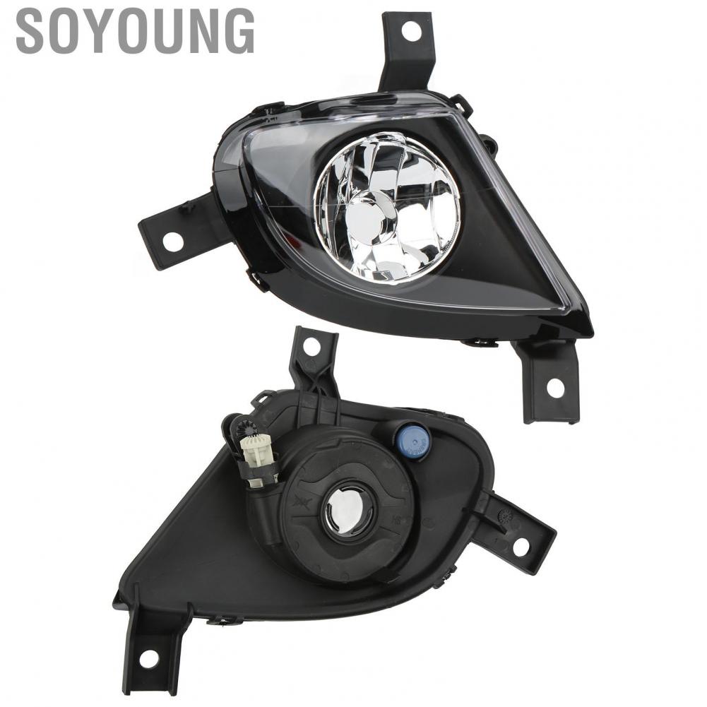 Soyoung Fog Light Assembly  ABS Housing 63177199894 Shockproof Direct Replacement for 3 Series E90 E91 328i 335i 2009-2011