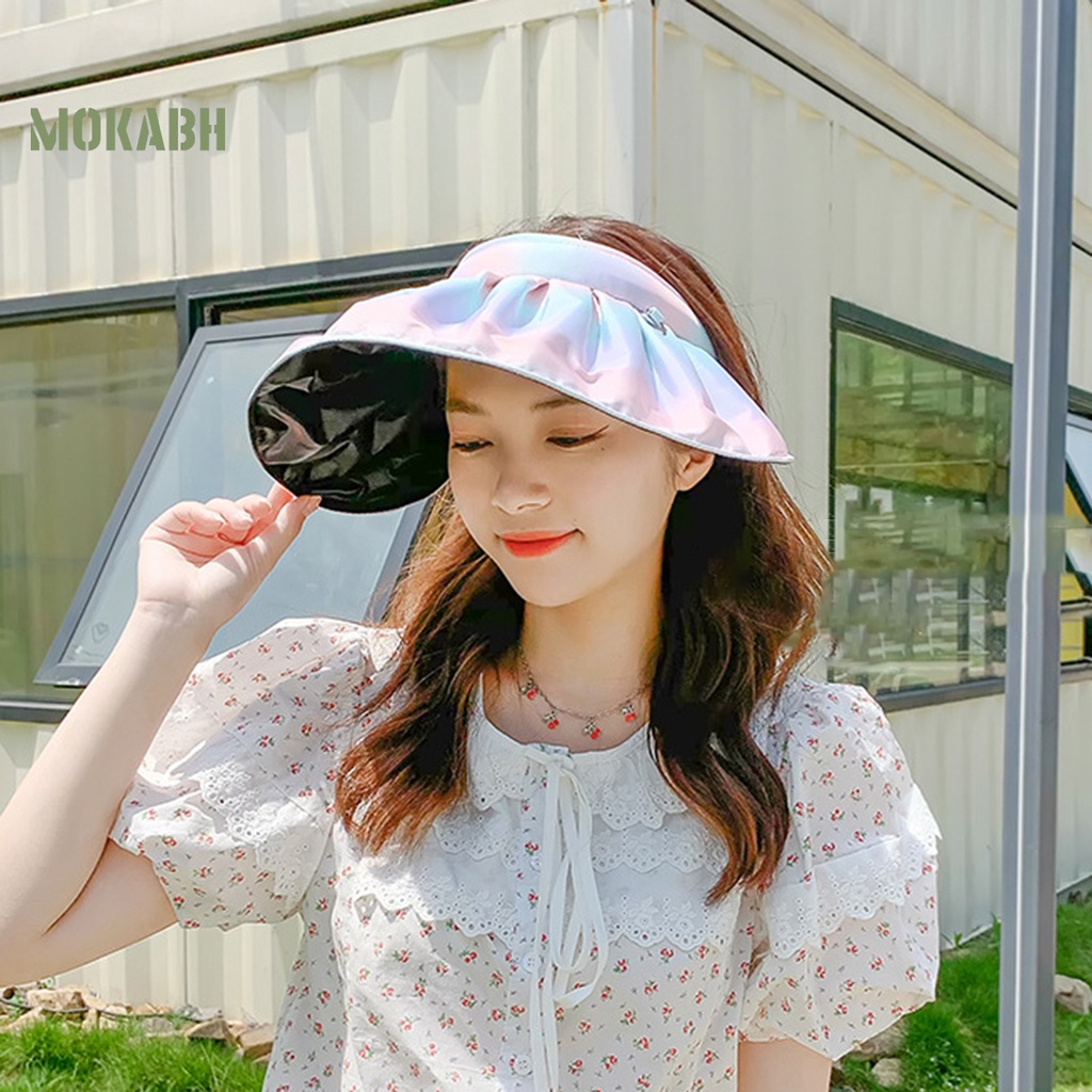 Mũ Chống Nắng Mùa Hè Thoáng Khí Chống Tia UV Hình Vỏ Sò Màu Gradient Cho Nữ