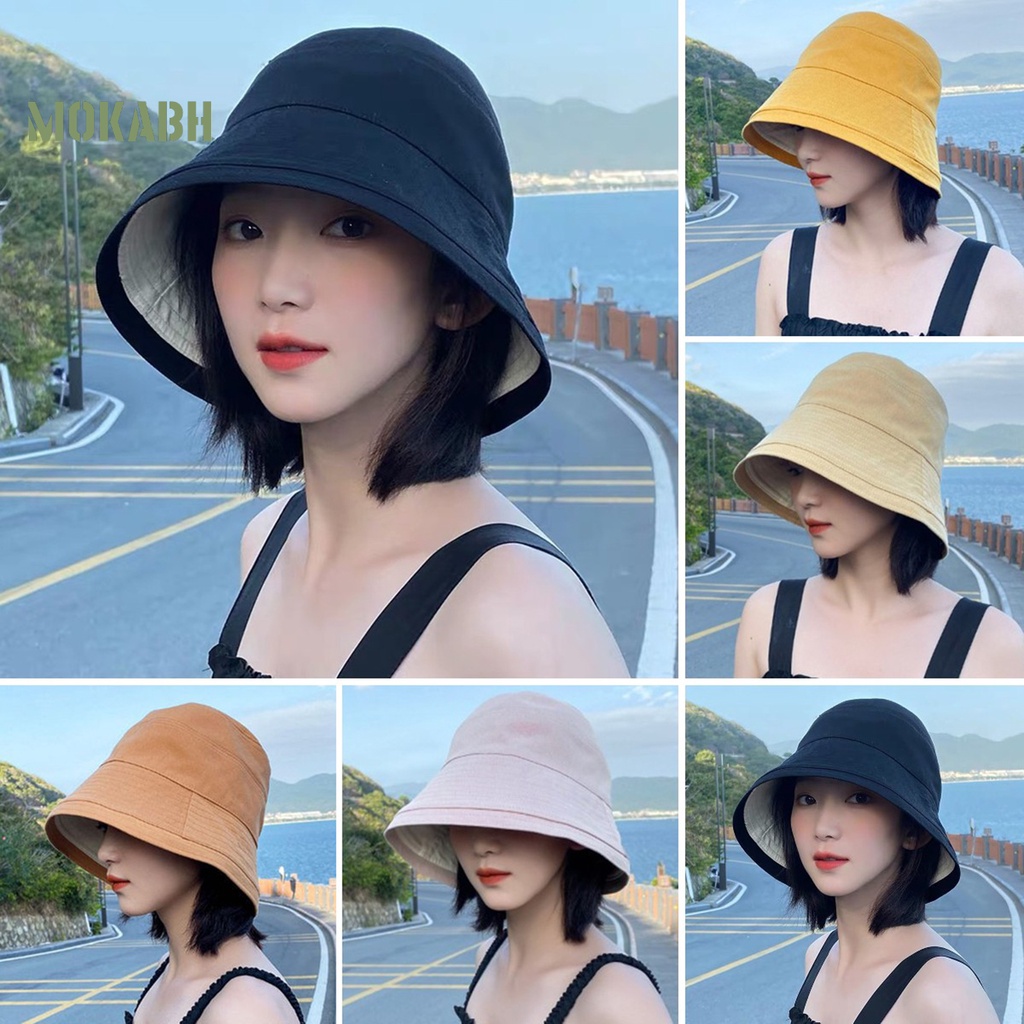 Nón Tai Bèo Hai Lớp Chống Tia UV Chống Thấm Nước Màu Sắc Đơn Giản Dành Cho Nữ