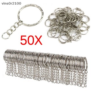 50 chiếc móc khóa bạc đánh bóng 25mm Tự làm móc khóa móc chìa khóa móc ngắn