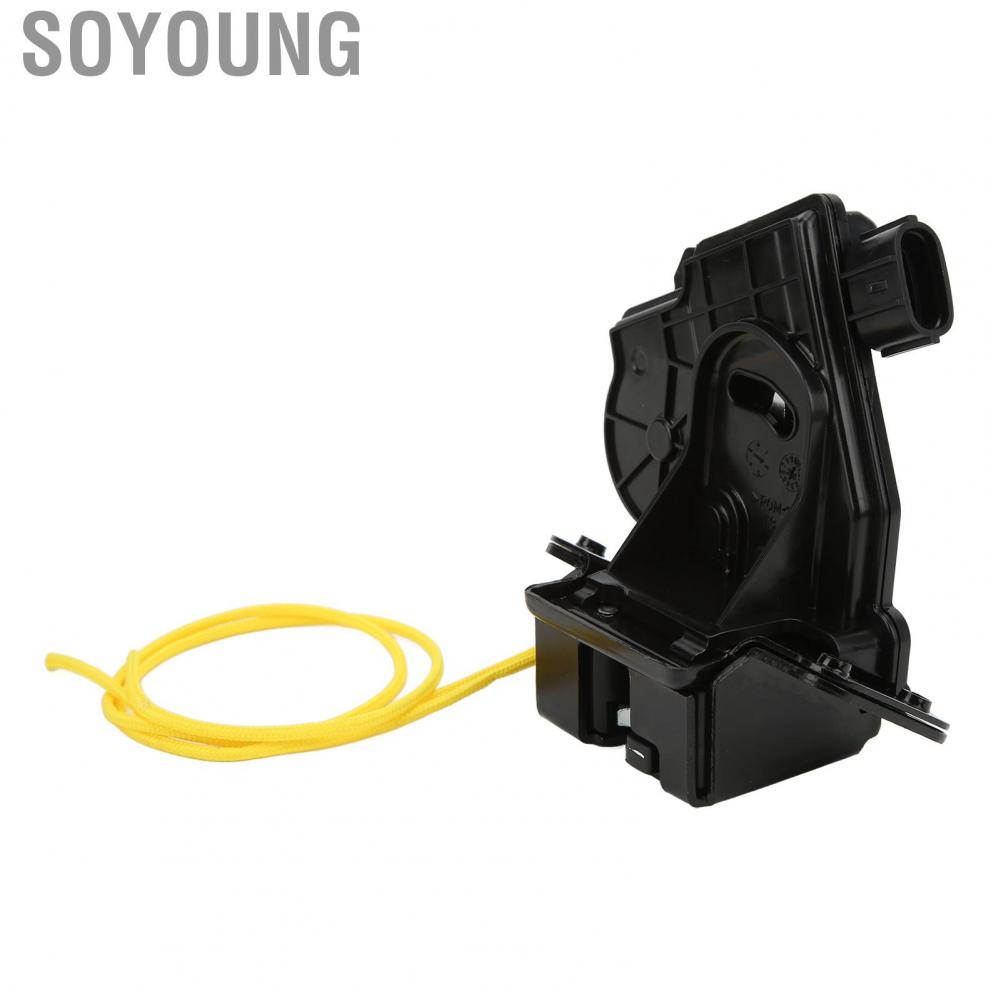 Soyoung 69350-28150 Black Iron Rear High Accuracy 69350‑28510 Trunk Lid Lock Actuator Replacement for Scion XB Wagon Base 2012‑2015