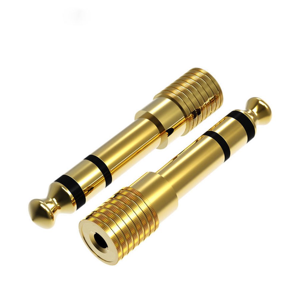 5Pcs/Set Headphone Adapeters Gold-Plated Durable 6.35Mm 1/4 Inch Port Plug To 3.5Mm Male Stereo Socket Adapter [Q/14]