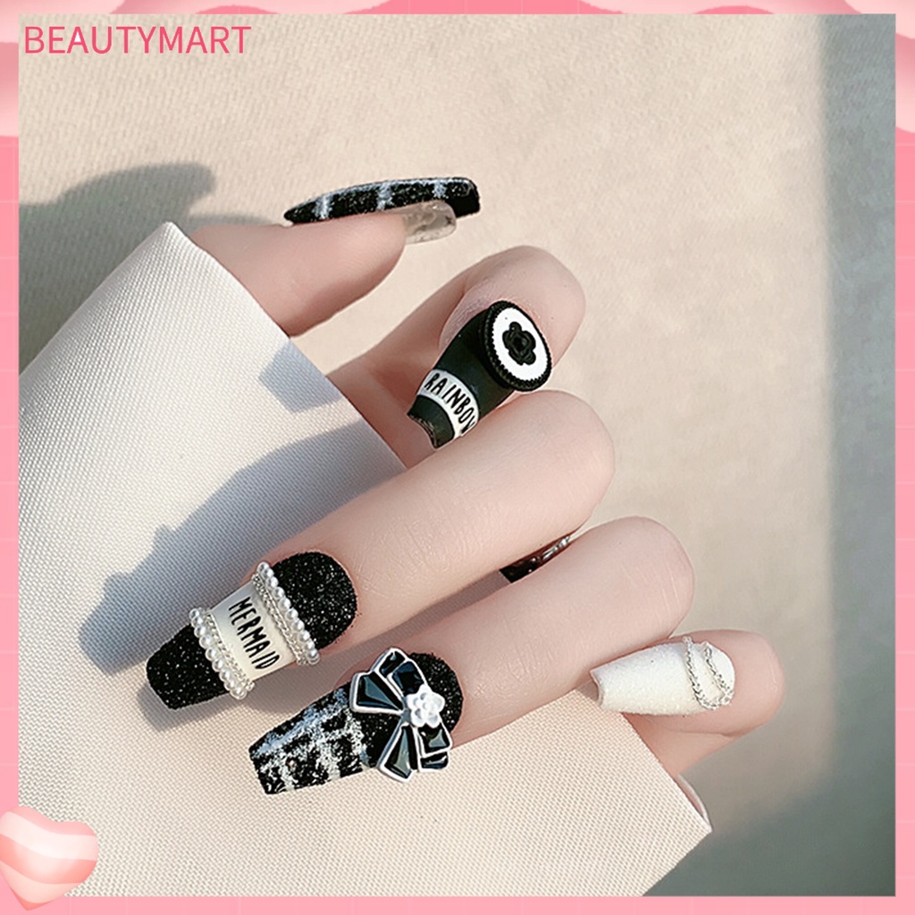 Bộ 10 Miếng Dán Trang Trí Móng Tay Chống Rơi Không Phai Màu DIY