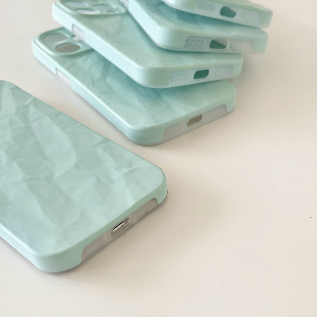 Ốp Điện Thoại Nhựa PC Cứng Chống Sốc Màu Xanh Bạc Hà Đơn Giản Cho iPhone 14 13 12 11 PRO MAX