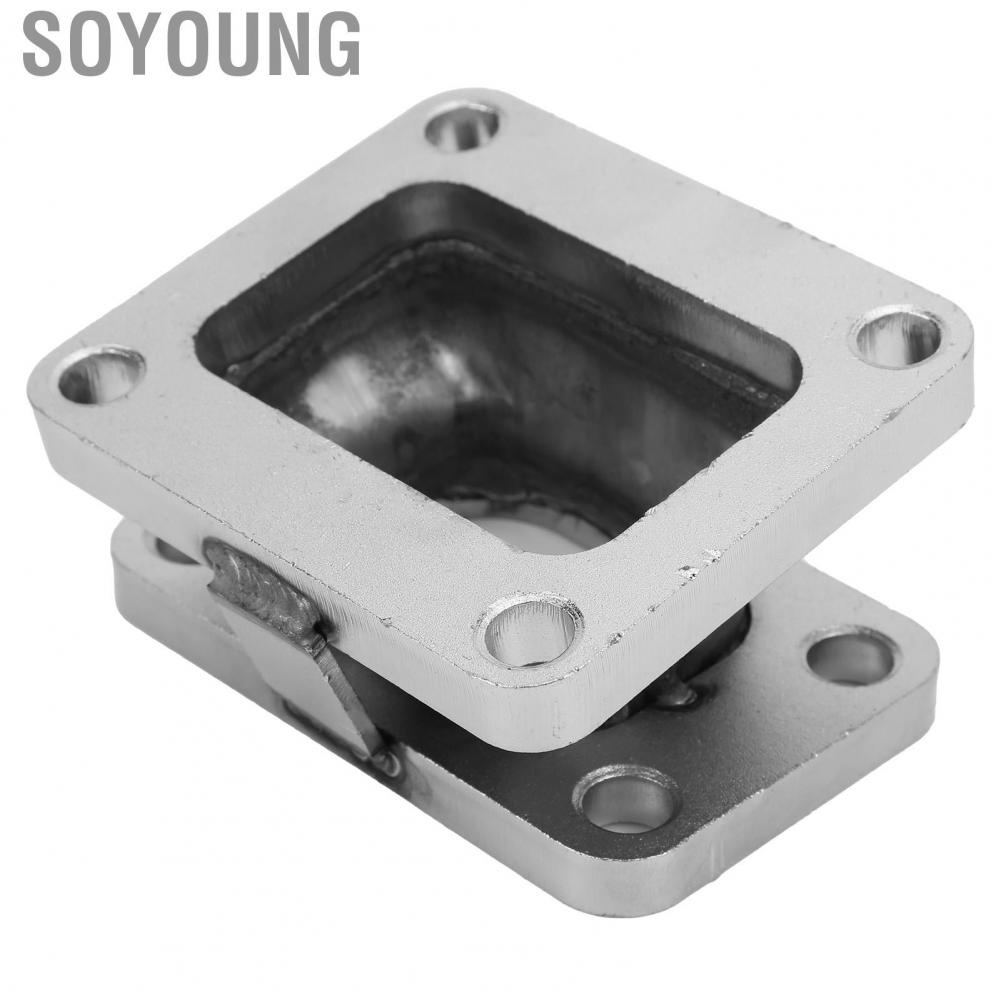 Soyoung Turbo Manifold Flange  Practical T3 To T4 Adapter Stainless Steel for Car