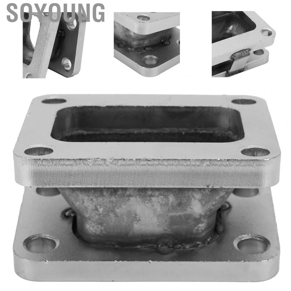Soyoung Turbo Manifold Flange  Practical T3 To T4 Adapter Stainless Steel for Car