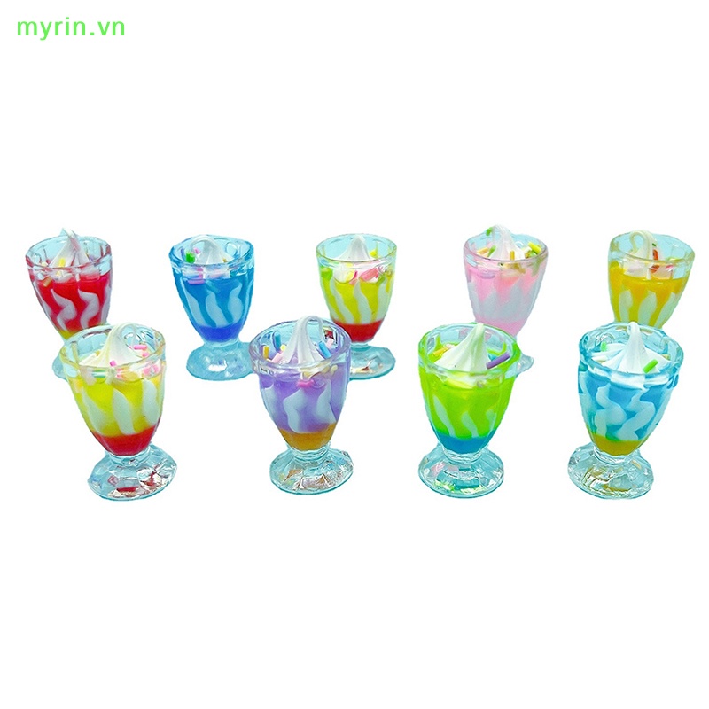 Set 2 Ly Kem / Trái Cây Mini Tỉ Lệ 1: 6 Dùng Để Trang Trí Nhà Búp Bê