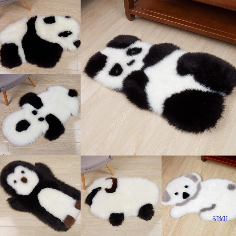 Thảm Lông Xù Chống Trượt Hình Động Vật Hoạt Hình Siêu Dễ Thương