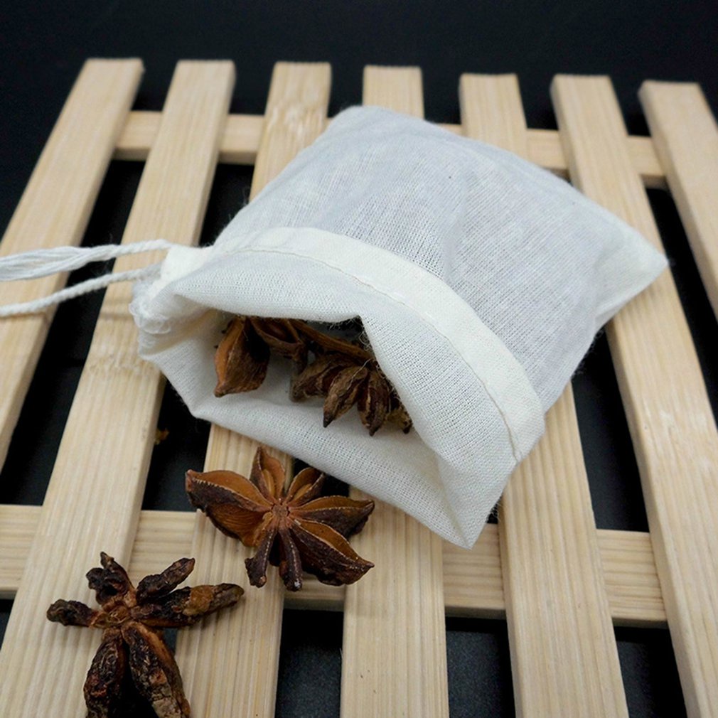 =Christmas=Cotton Bag Soup Filter Coffee Filter Cheese Cloth Muslin Pouch Food Strainer