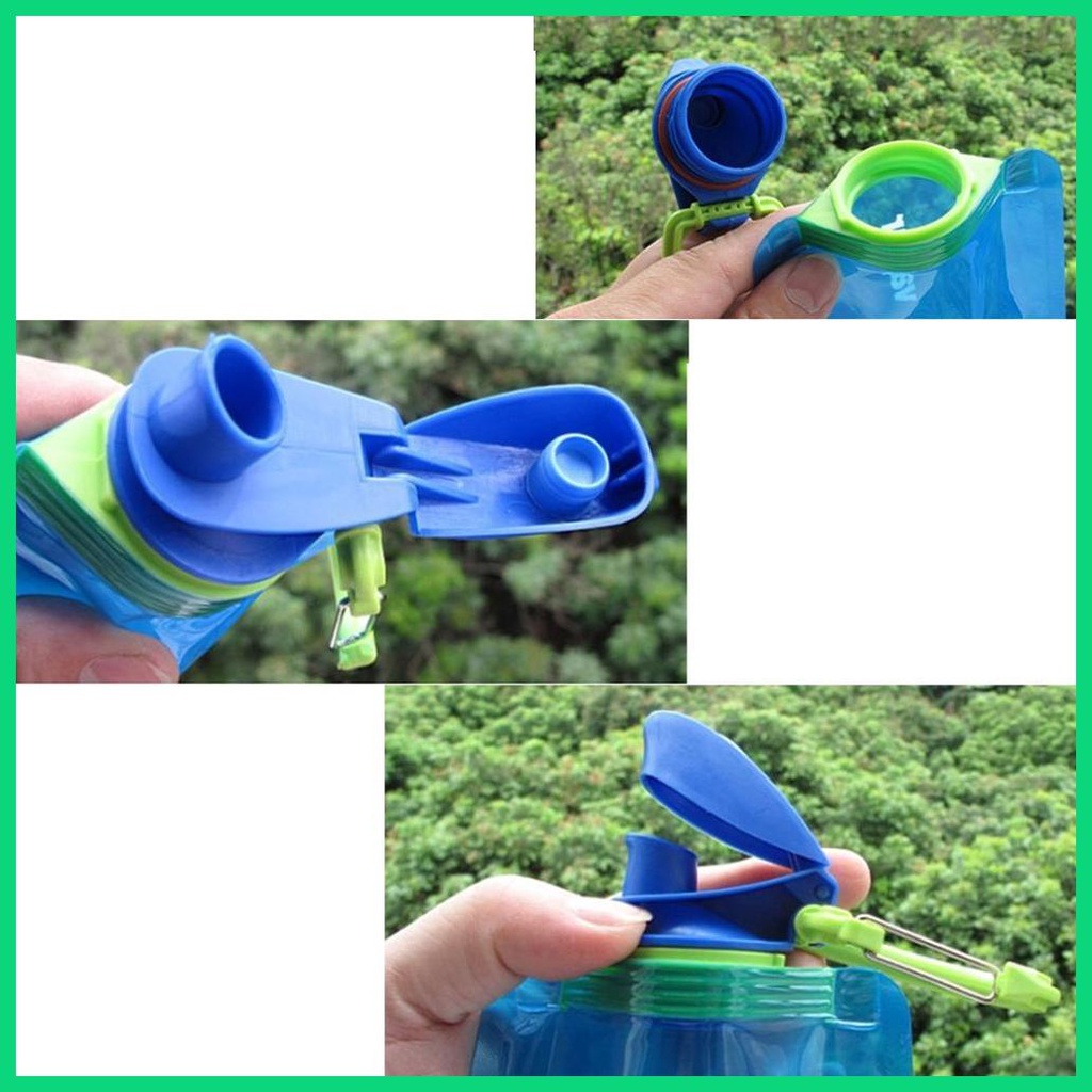 Bình Nước 700ML Gấp Gọn Linh Hoạt Siêu Nhẹ Và Có Thể Tái Sử Dụng