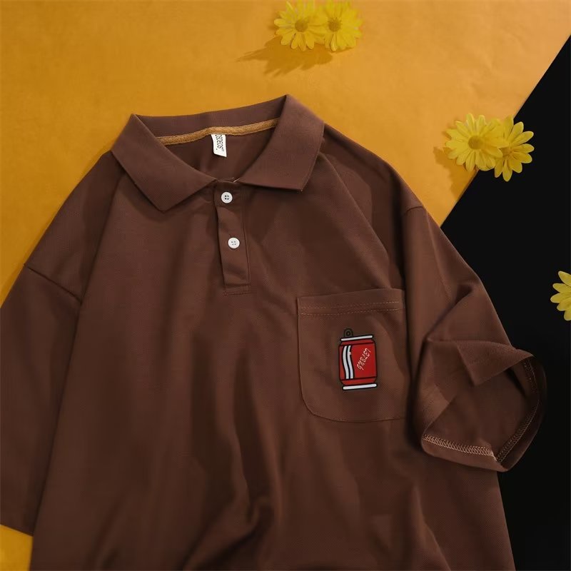 Áo Thun Polo Plus Size Ngắn Tay Thêu Họa Tiết Đơn Giản Theo Phong Cách Mùa Hè Dành Cho Nam