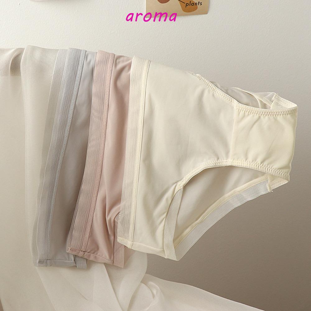 Quần Lót Cotton Phối Ren Lưới Màu Sắc Retro Nhật Bản Cho Nữ