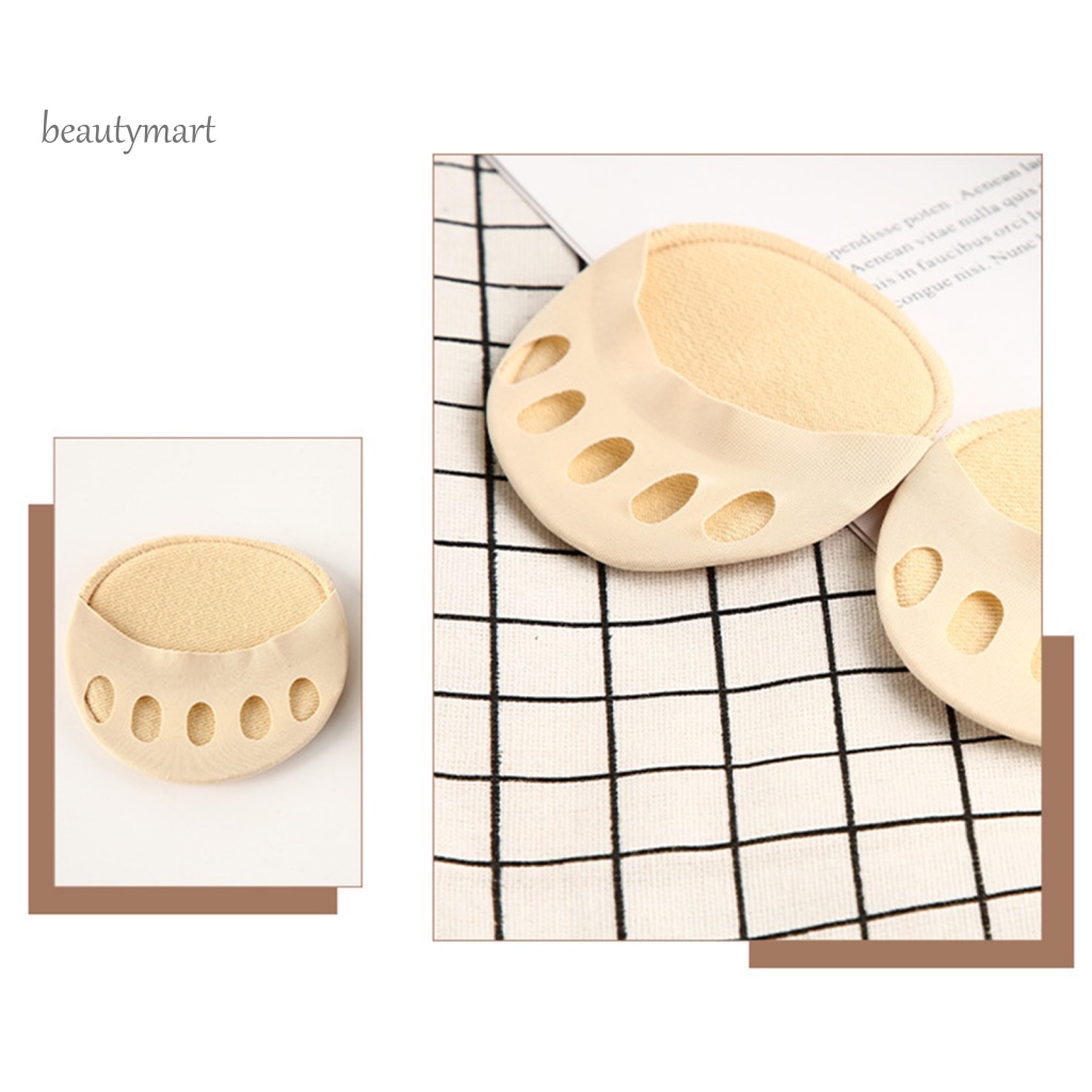 1 Cặp Vớ Nửa Ngón Chân Thoáng Khí Kháng Khuẩn Màu Đen Và Kaki