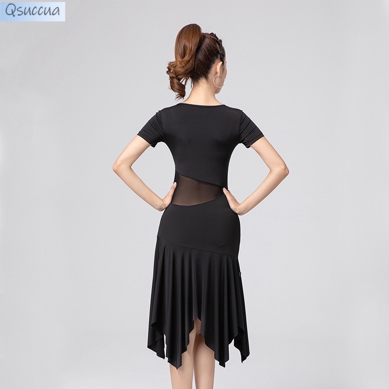 Đầm Khiêu Vũ Latin Dáng Ôm Vạt Lệch Thời Trang Dành Cho Nữ