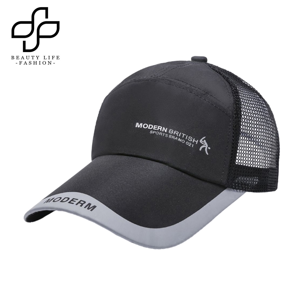 Mũ Lưỡi Trai Phối Lưới Thêu Chữ Beautylife Thời Trang