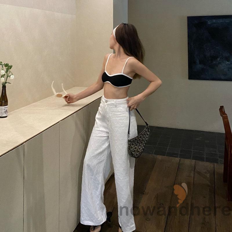 Áo Hai Dây Mỏng Màu Sắc Tương Phản Thời Trang Mùa Hè Cho Nữ