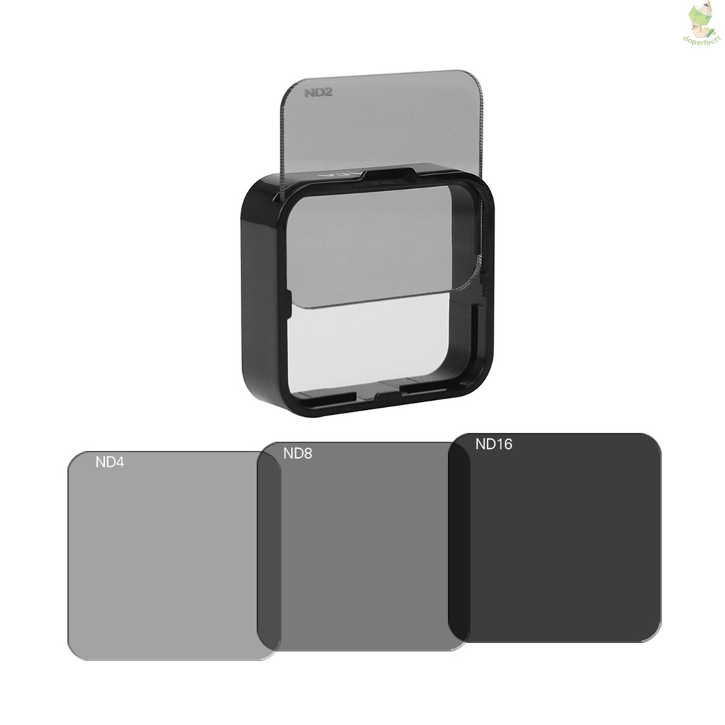 Andoer Square ND Lens Filter Protector Kit Set(ND2/ND4/ND8/ND16) Replacement for  4/3+/3 w/ Mounting Frame Holder   Came-6.5