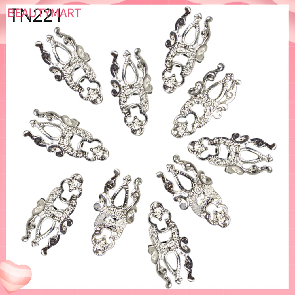 Bộ 10 Miếng Dán Trang Trí Móng Tay Bằng Hợp Kim DIY