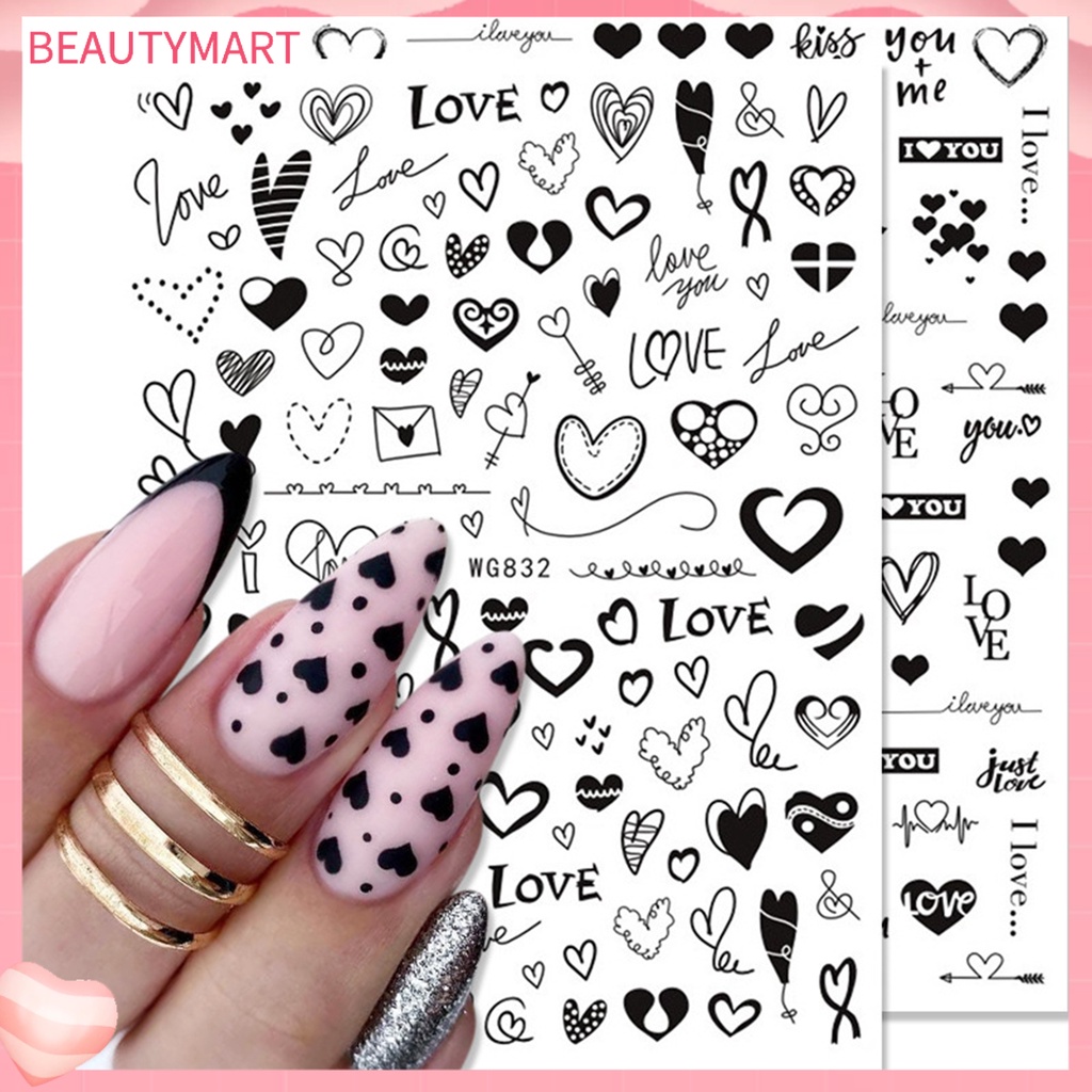 Miếng Dán Trang Trí Móng Nghệ Thuật Tạo Hiệu Ứng 3D Lãng Mạn Siêu Mỏng Cho Nữ