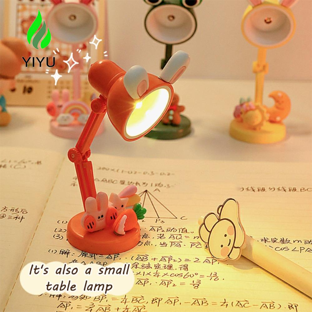 Đèn ngủ để bàn YIYU mini di động hình tai mèo dễ thương có thể gập gọn trang trí phòng khách / học sinh