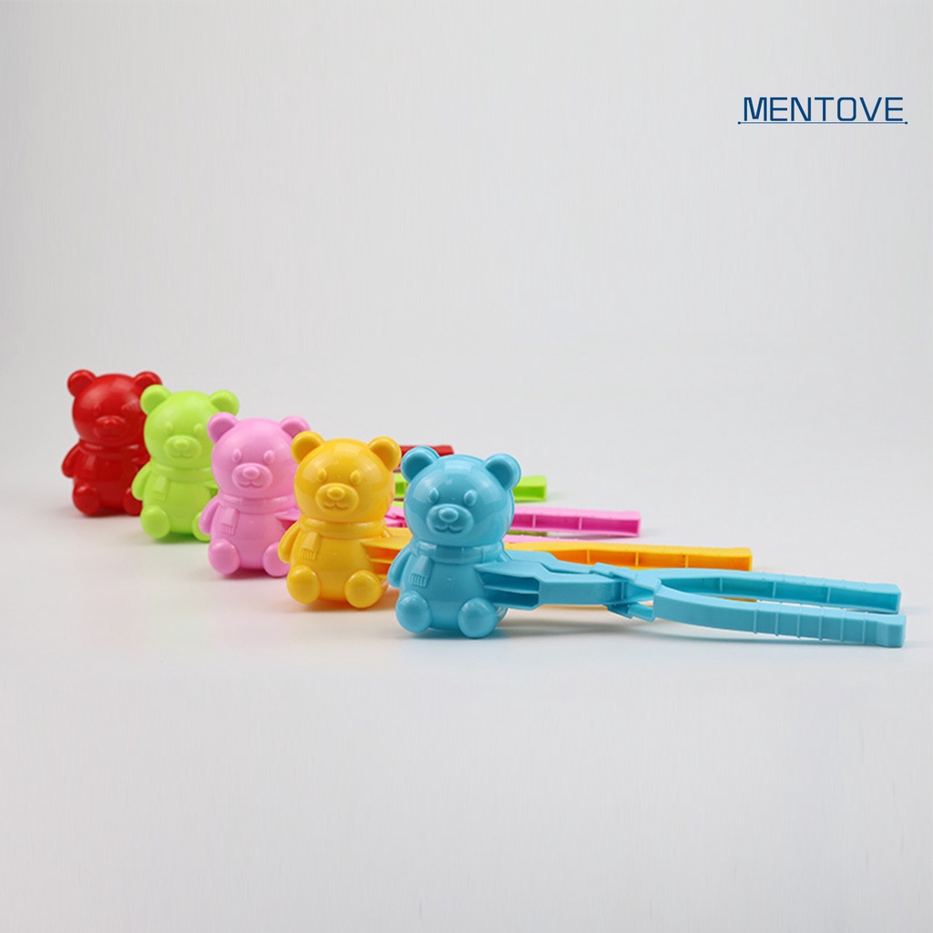 [MT] Đồ Chơi Kẹp Làm Quả Bóng Tuyết Mùa Đông Bằng Nhựa Hình Gấu Phong Cách Bóng Đá Có Công Tắc Cho Trẻ Em