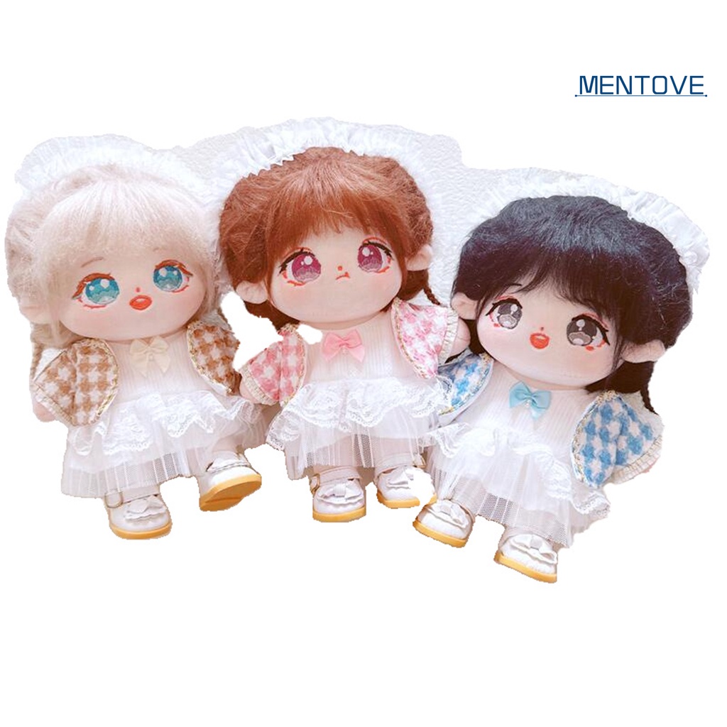 1 Set Đầm + Áo Khoác + Băng Đô Phối Ren 20cm Dễ Thương Cho Búp Bê