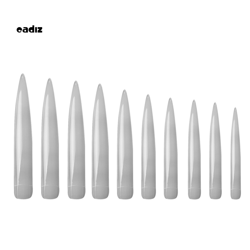 Bộ 10 Móng Tay Giả Hình Chữ V Siêu Dài Dùng Trang Trí Nghệ Thuật Cho Salon DIY