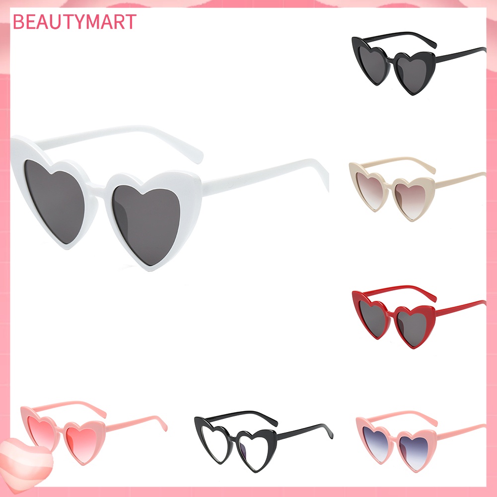 Kính Mát Hình Trái Tim Chống Tia UV Thời Trang Cho Nữ