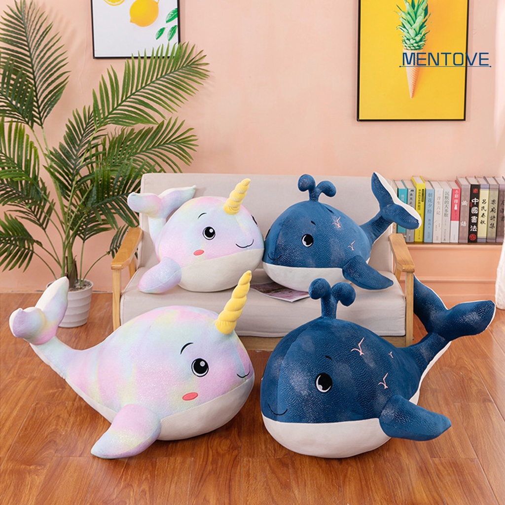 Đồ chơi nhồi bông Hình Cá Voi Bằng Cotton PP Mềm Mại Kích Thước 30 / 50cm Trang Trí Phòng Ngủ
